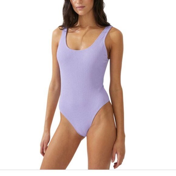 Cotton on Body  on Women's Low-Back One-Piece Swimsuit - Purple Size XS 9254 - Picture 1 of 1
